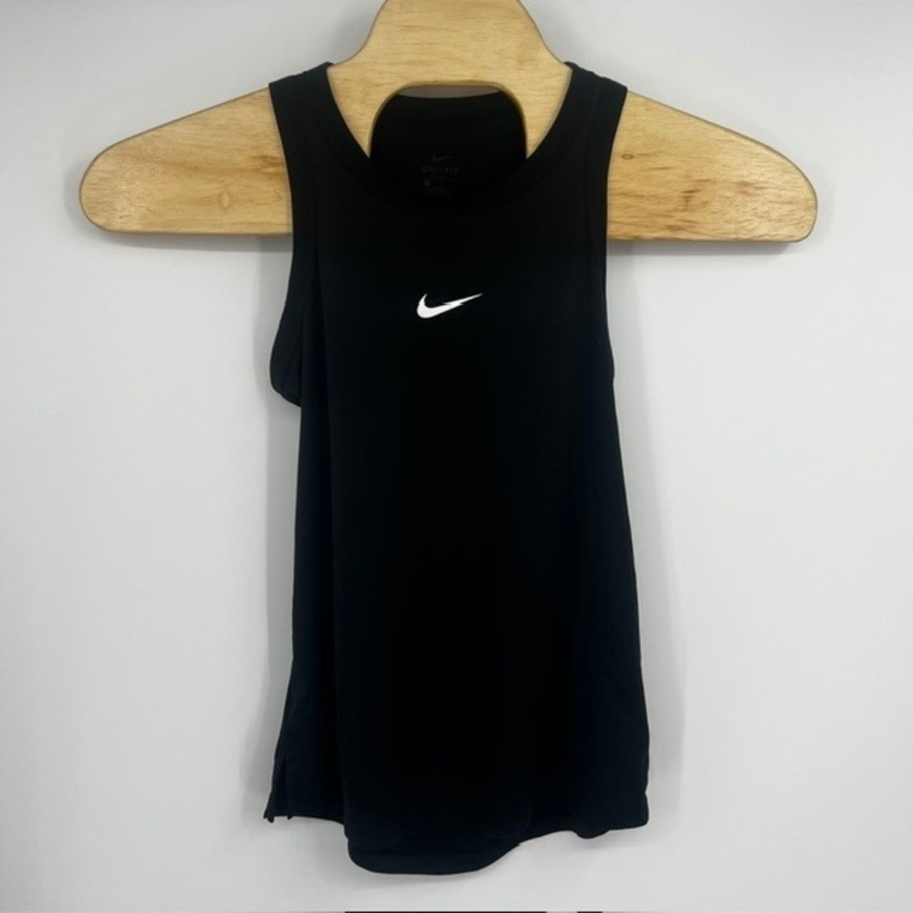 Nike Dri-FIT Women's Small Black Open Back Cutout Training Tank Top High Neck